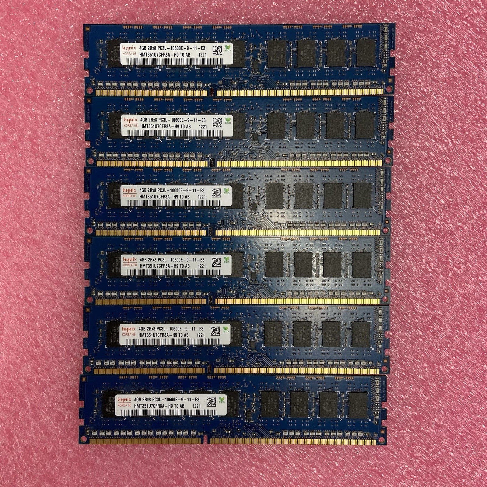 Hynix 4GB 2Rx8 PC3L-1600E-9-11-E3 HMT351U7CFR8A-H9 T0 AB Kit of 24GB 5
