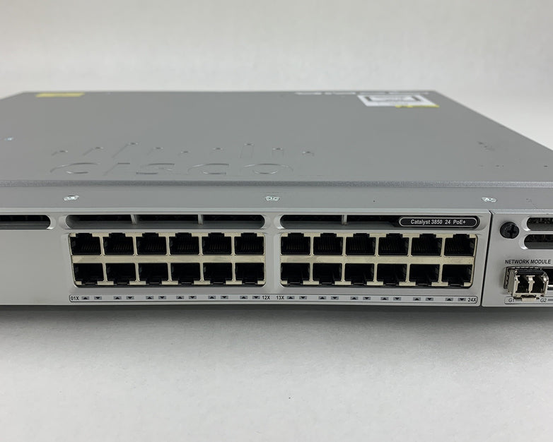 Cisco Catalyst WS-C3850-24P-S V08 24-Port Gigabit Ethernet PoE Switch Tested