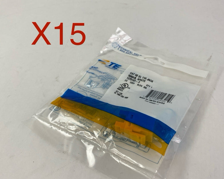 Cat 5E SL 110 Jack 568A/B White - Lot of 15