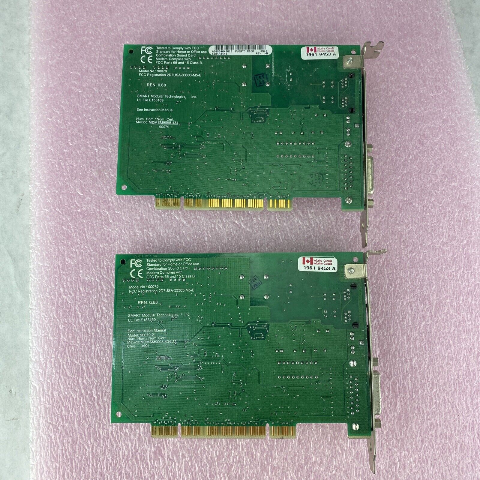 Smart Modular Tech 5184-9924 90079 PCI Sound Card Modem (Lot of 2)