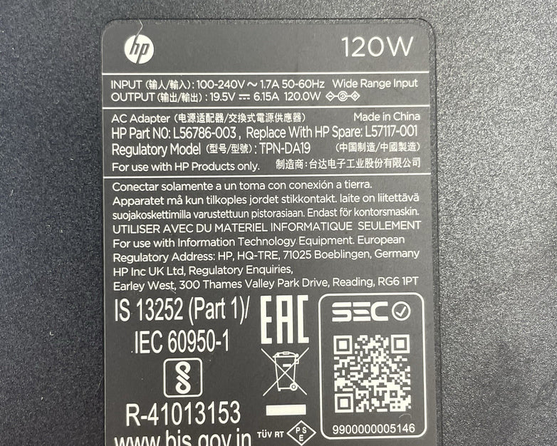 HP TPN-DA19 120W AC Adapter Charger 19.5V 6.15A  Lot of 4