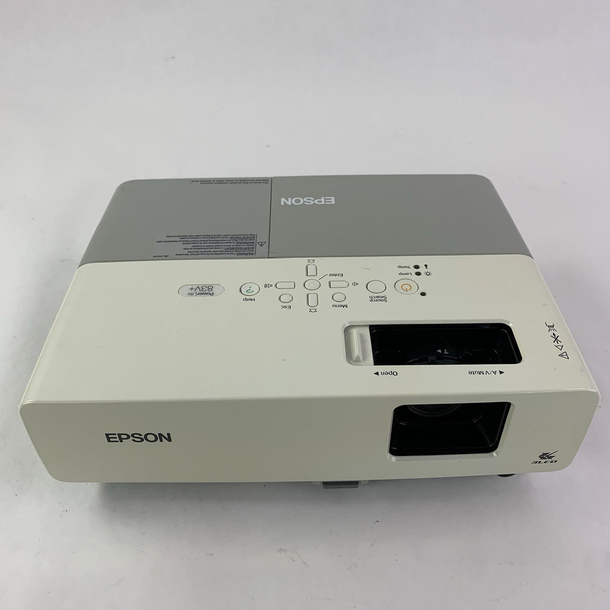 Epson H371A PowerLite 83+ LCD Projector - Tested No Remote 0 Lamp Hours2