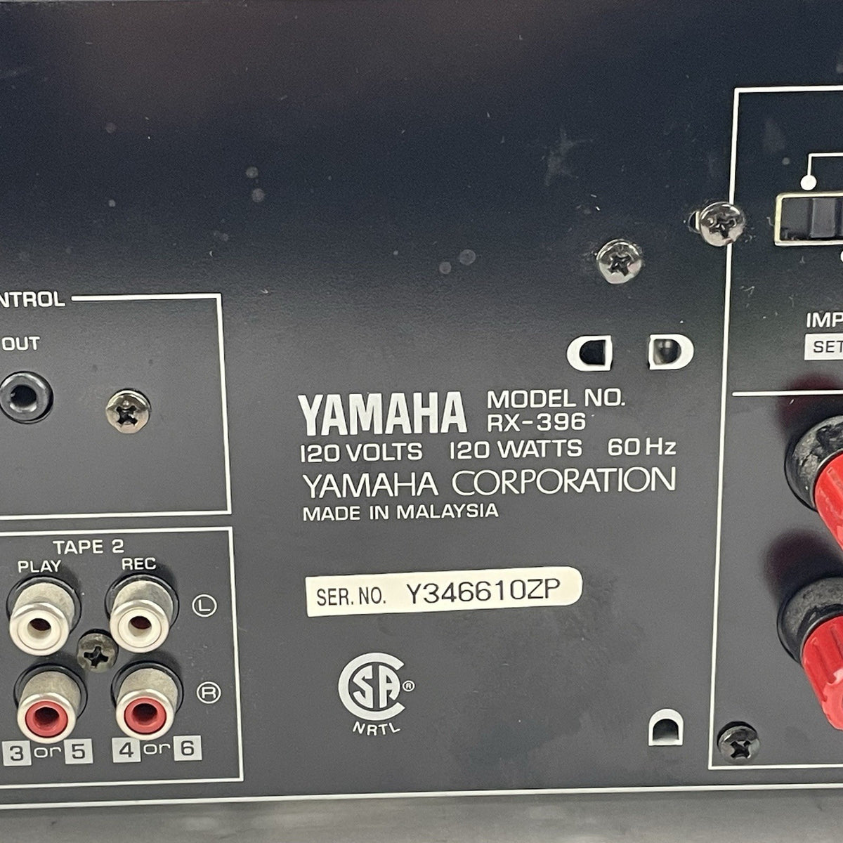 Yamaha RX-396 Natural Sound Stereo Receiver Tested7