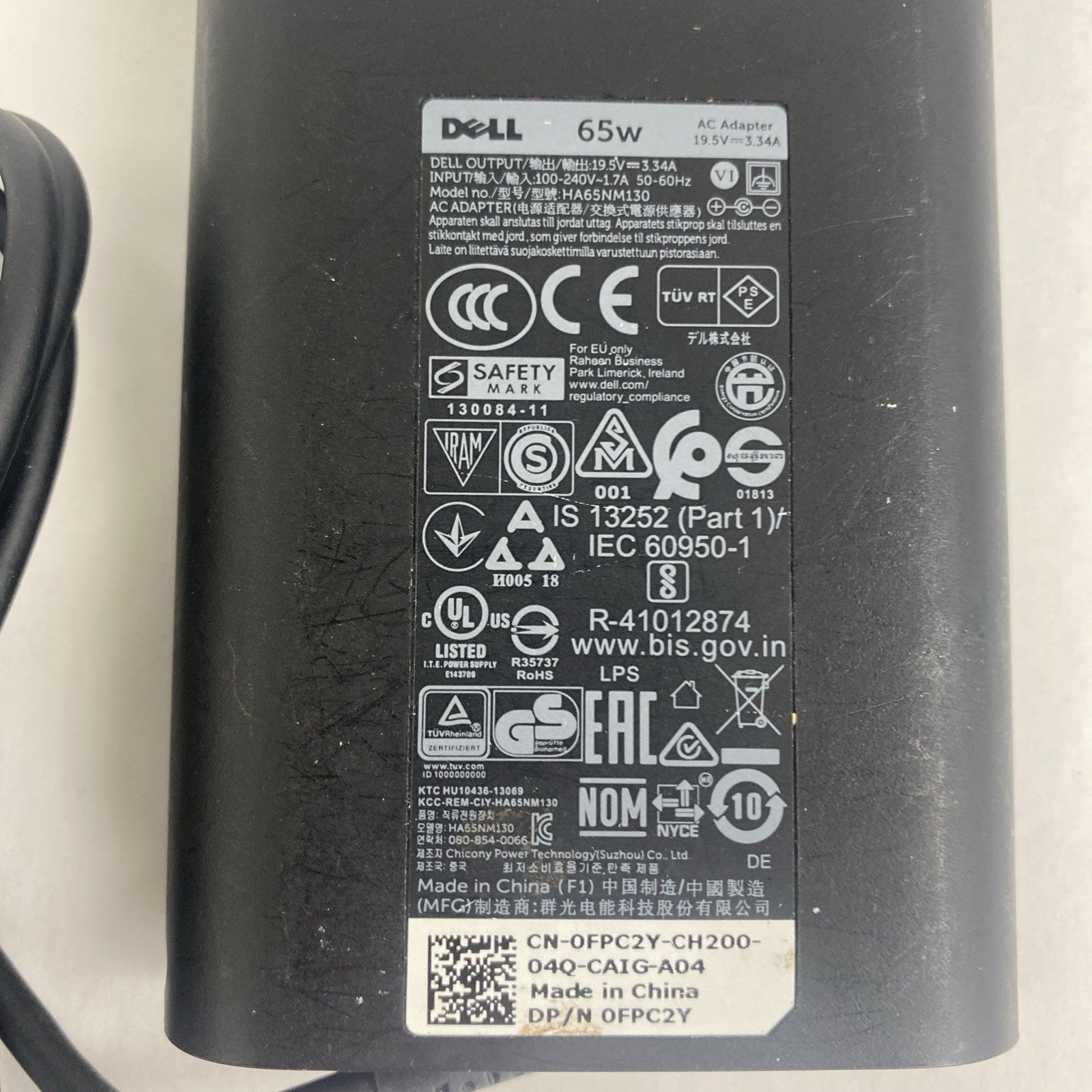 Dell HA65NM130 65W AC Adapter Mix Lot W/ LA65NM191 No Power Cord Lot of 84