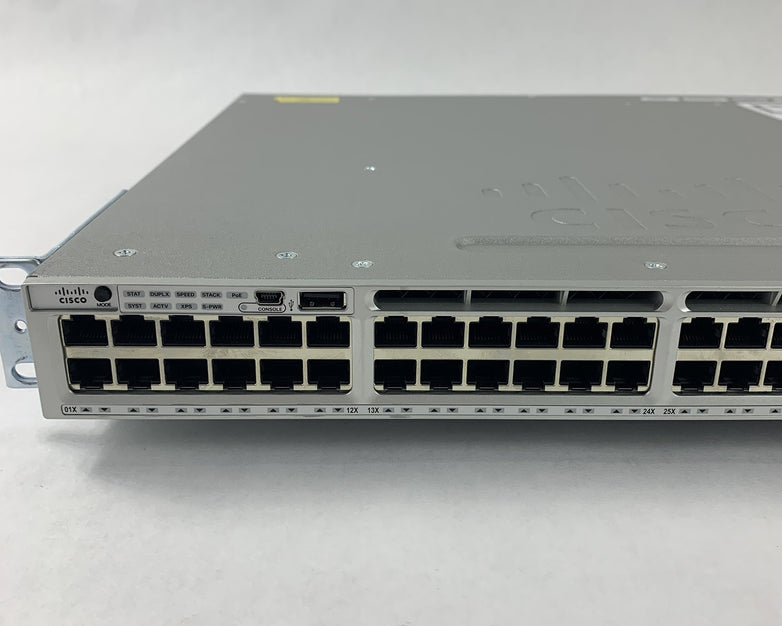 Cisco WS-C3850-48P-S V06 Catalyst 3850 w/ C3850-NM-4-1G Switch Tested Reset