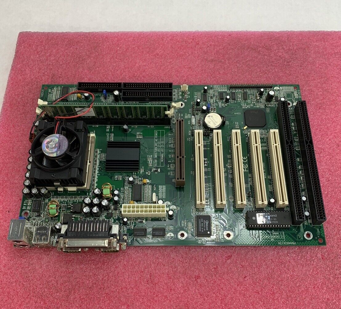 QDI P6I440ZX/Z9 Motherboard Intel Celeron 400MHz 64MB RAM w/ I/O Shield 2x ISA