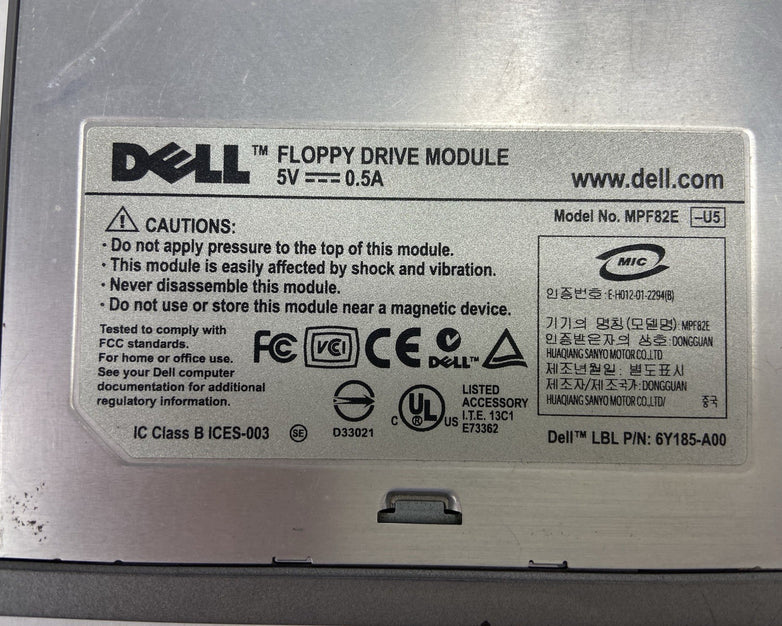 Dell 3.5" Floppy Drive Module Model 6Y185-A00