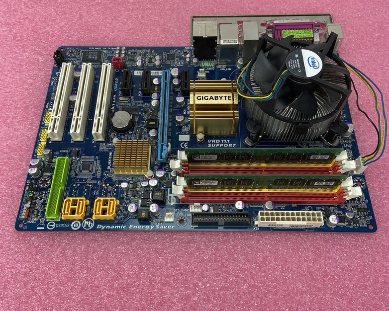 Gigabyte EP35-DS3L Motherboard Intel Core 2 Quad Q6600 2.4GHz 2GB RAM w/Shield