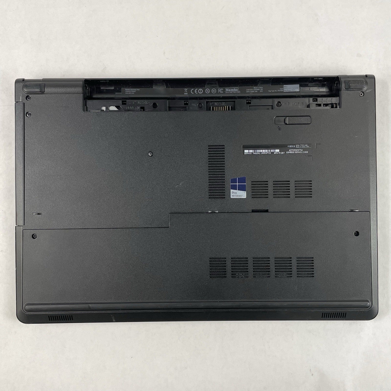 Dell Inspiron 5566 15.6" i5-7200U 2.50 GHz 8 GB RAM No SSD/OS/AC/Batt - Bad USB15