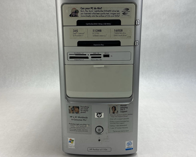 HP Pavilion A1110N MT Intel Celeron 3.06GHz 512MB RAM No HDD No OS