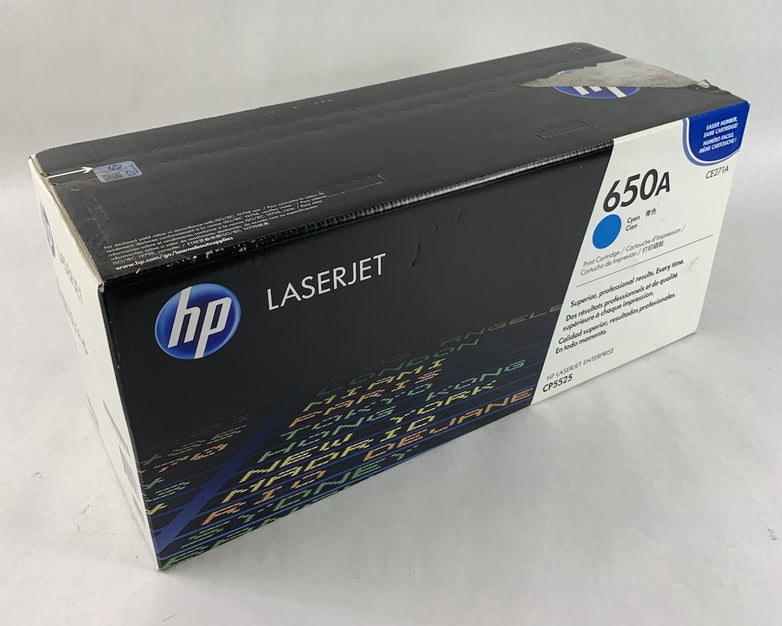 HP LaserJet 650A CE271A Cyan Toner Cartridge Exp: Jul 2014