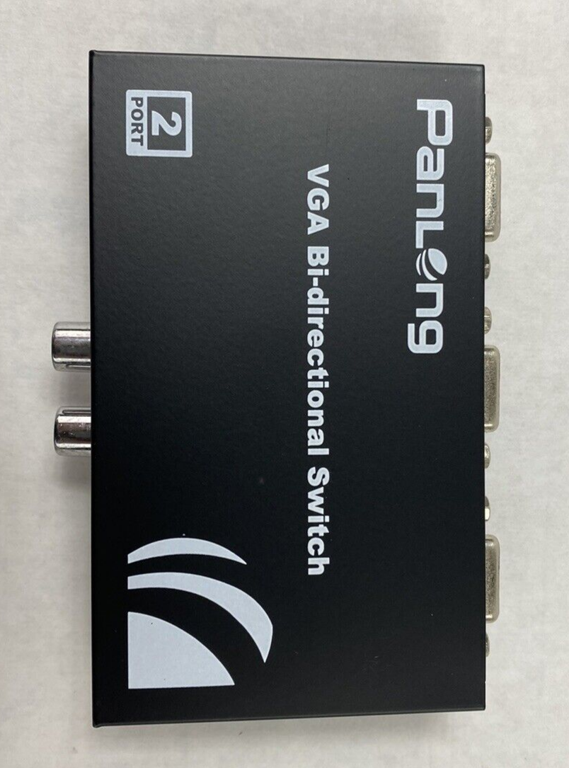 Lot of 2 Panlong 2 Port VGA Switch 2x1 VGA Switch 1920x1440