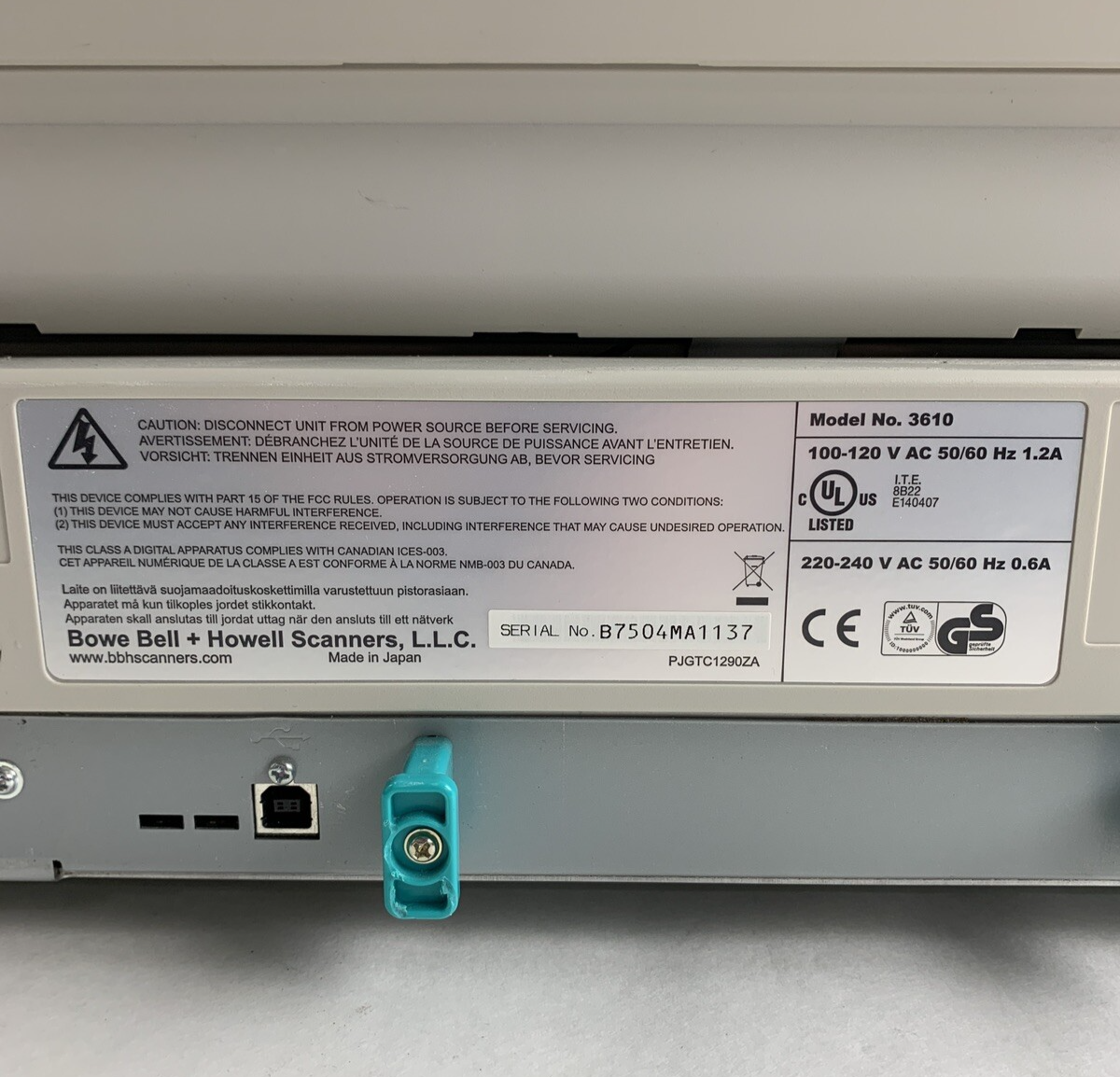 Kodak Truper 3610  Document Duplex Scanner Bad Pixels on Lens Parts and Repair