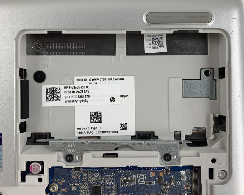 HP ProBook 430 G5 14" i5-7200U 2.5 GHz 8 GB Ram No OS No HDD No Bottom Cover