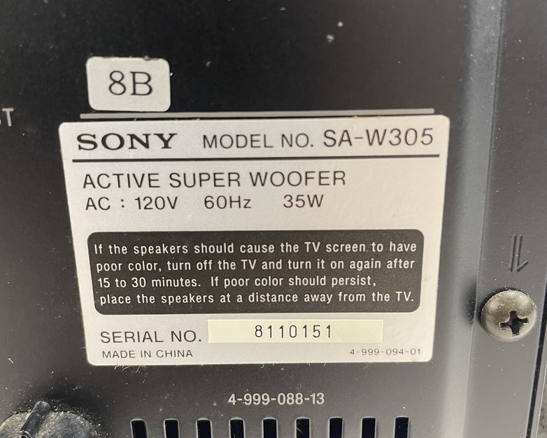 Sony SA-W305 Powered Subwoofer