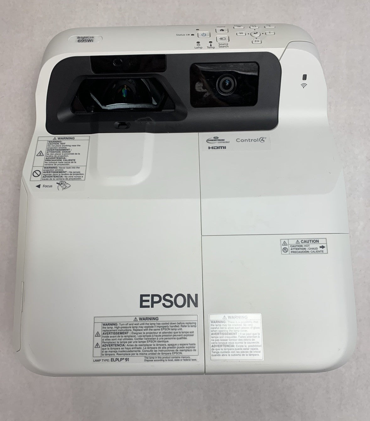 Epson PowerLite 695Wi H740A LCD Lamp Projector 2757 Lamp Hours - No Remote5