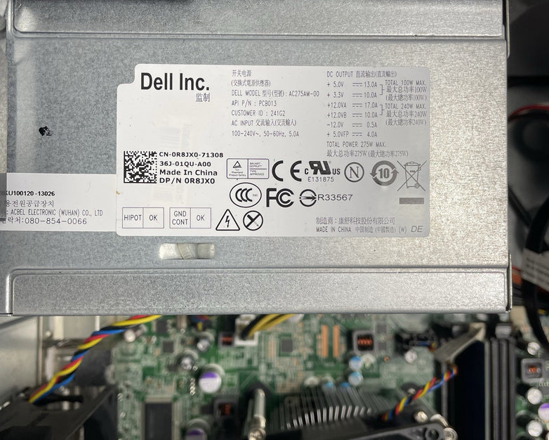 Dell Optiplex 7010 MT Intel Core i7-3770 3.40 GHz 4 GB Ram No HDD No OS
