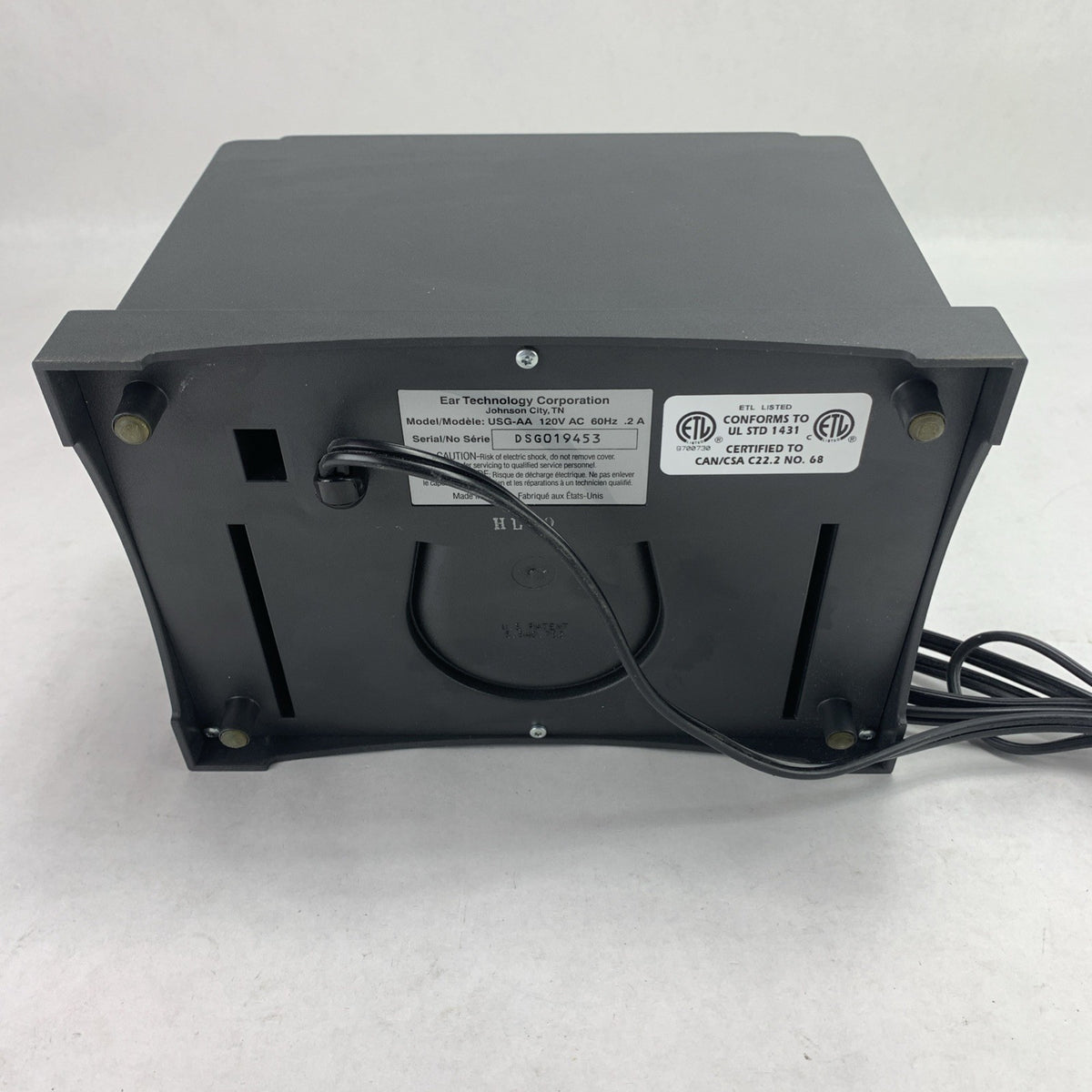 Ear Technology Corporation USG-AA Dry and Store  Dryer Sanitizer3