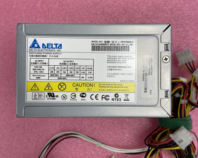 Delta Electronics GPS-500AB A Rev01F 500W Power Supply ASUS Green