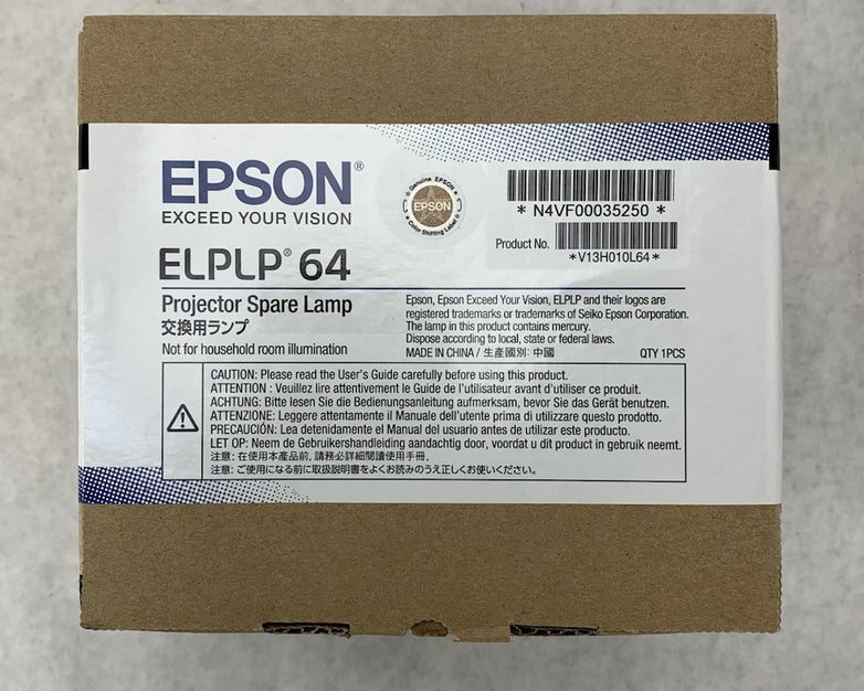 Epson ELPLP 64 OEM Projector Spare Lamp - New Sealed