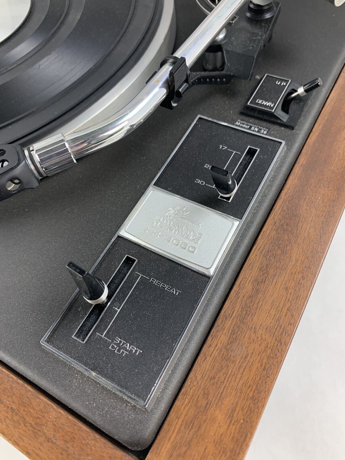 Sansui FR-3060 Automatic Turntable Tested Tone Lift Sticks Parts and Repair