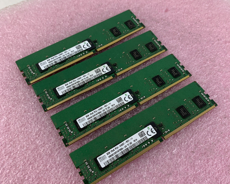 SK Hynix HMA81GR7AFR8N-UH 8 GB 1Rx8 PC4-2400T  RDIMM ECC Memory Ram Lot of 4x