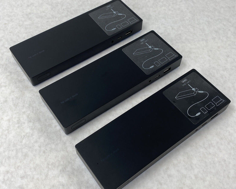 Lot of 3 HP L13898-002 USB-C Dock G4 Blue/Black - Tested