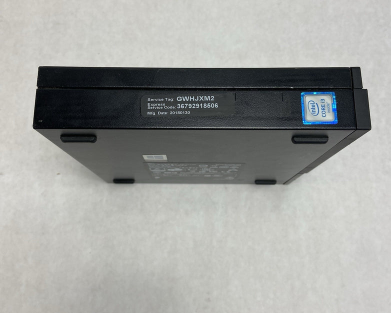 Dell Optiplex 3050 Micro Intel Core i3-6100T 3.2GHz 8GB RAM w/AC No HDDOS
