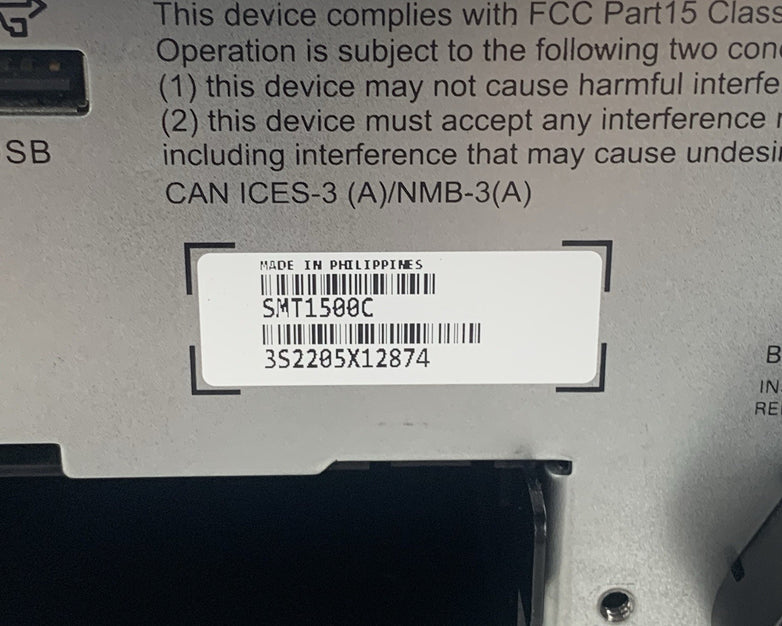APC SMT1500C Smart-UPS 1500VA 120V Uninterruptible Power Supply No Battery