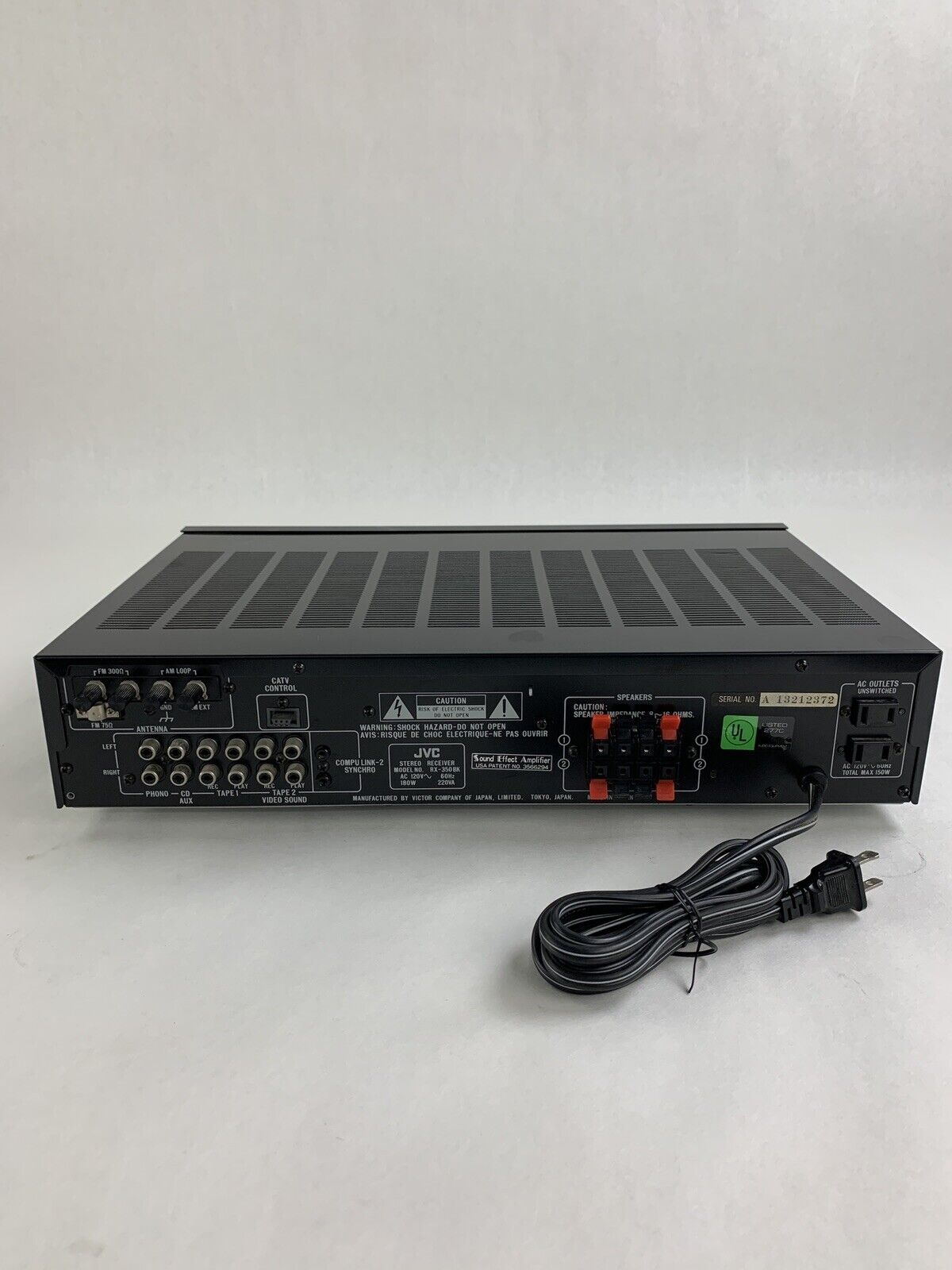 JVC RX-350 Computer Controlled Receiver Tested Parts and Repair No Output