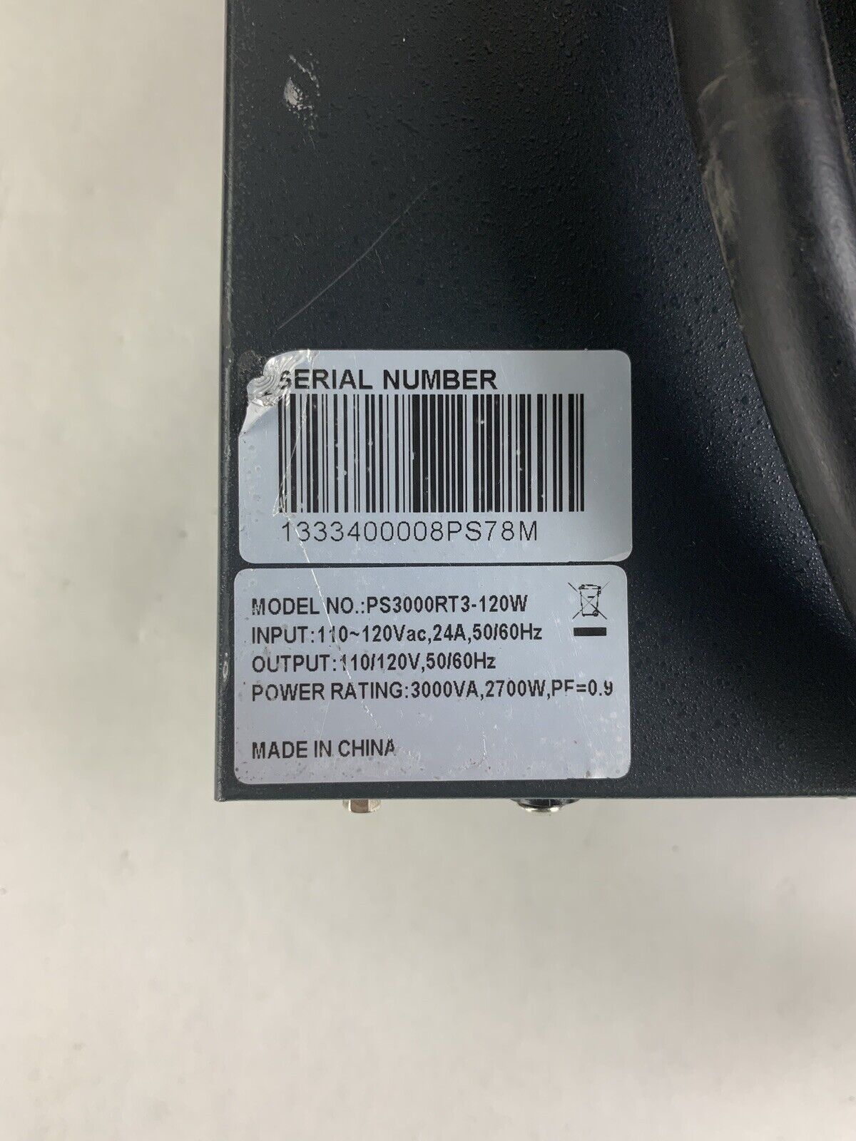 Emerson Liebert PS3000RT3-120W Battery Backup UPS 110/120V 3000VA 2700W No Batt