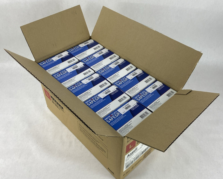 Ansell Microflex SG-375-L Exam Gloves Size L Blue - 500 Count
