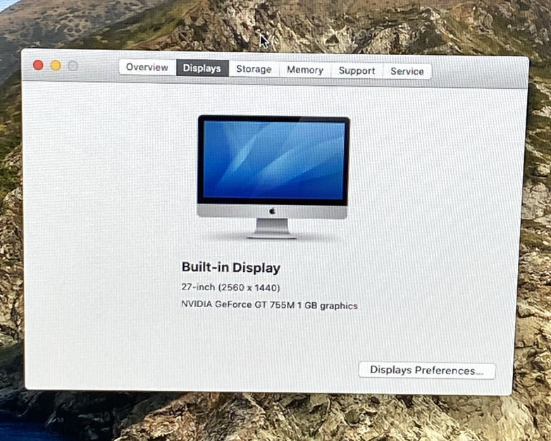 Apple A1419 iMac 2013 27" 3.2GHz Core i5 16GB RAM 3TB HDD os10.15.7