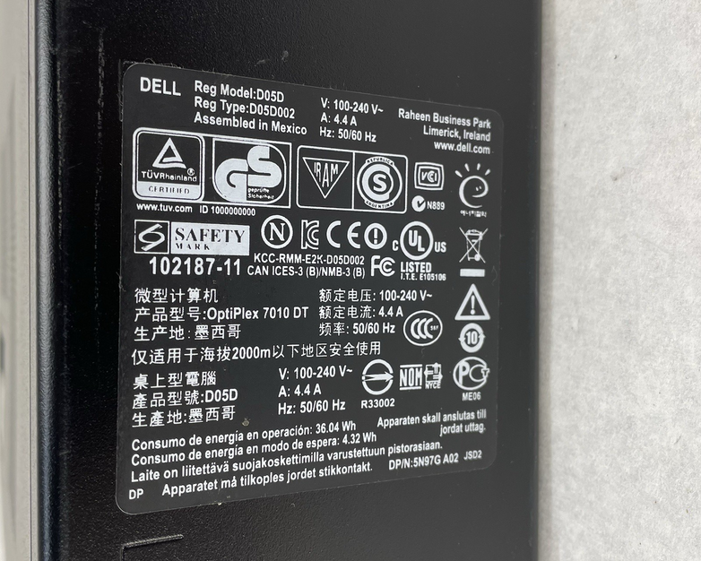 Dell Optiplex 7010 DT Intel Core i5-3470 4 GB Ram NO HDD NO OS