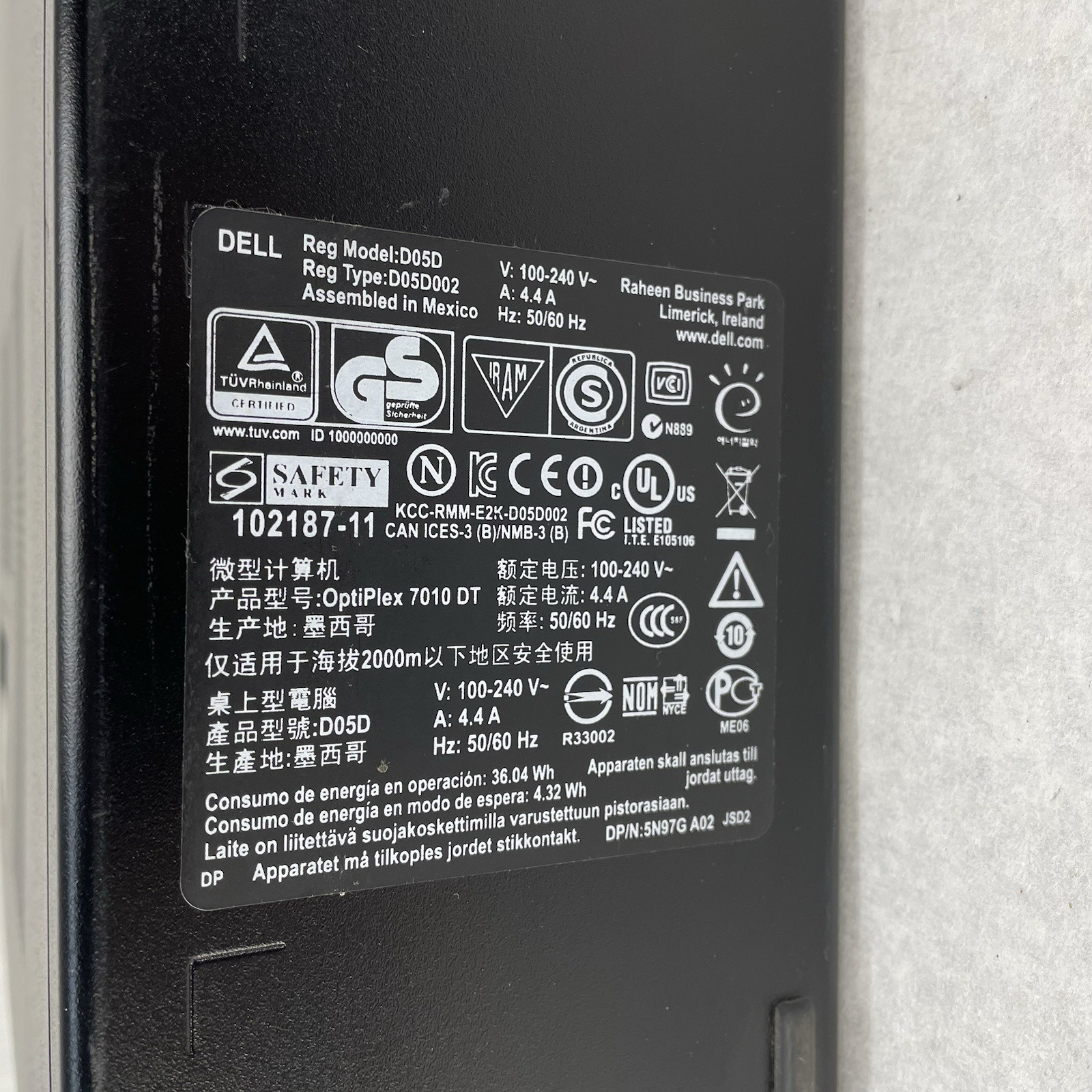 Dell Optiplex 7010 DT Intel Core i5-3470 4 GB Ram NO HDD NO OS