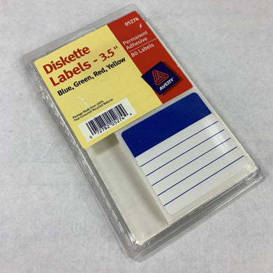 Avery 05274 3.5" Diskette Labels 80 Label Vintage Multiple Colors New SEALED OEM