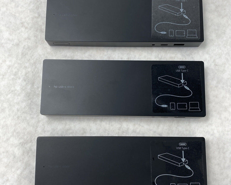 Lot of 3 HP L13898-002 USB-C Dock G4 Blue/Black - Tested