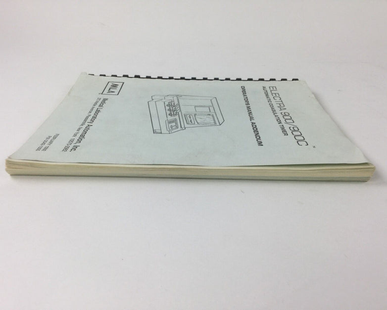 Medical Laboratory Operators Manual Addendum for Electra 900 and 900C
