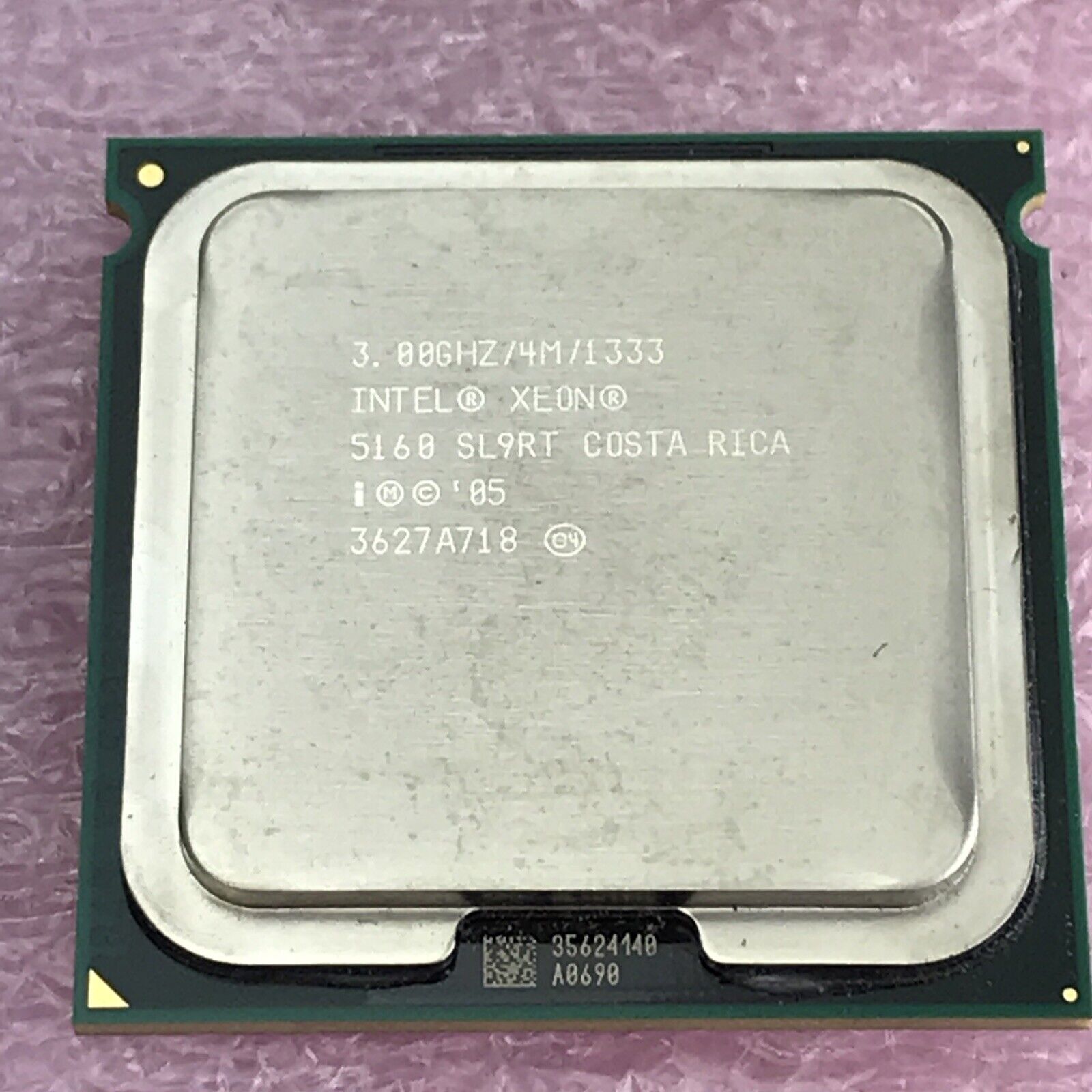 Lot of 4 Intel Xeon E5160 Dual-Core 3.0GHz SL9RT CPU Socket LGA771