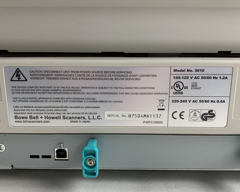 Kodak Truper 3610  Document Duplex Scanner Bad Pixels on Lens Parts and Repair