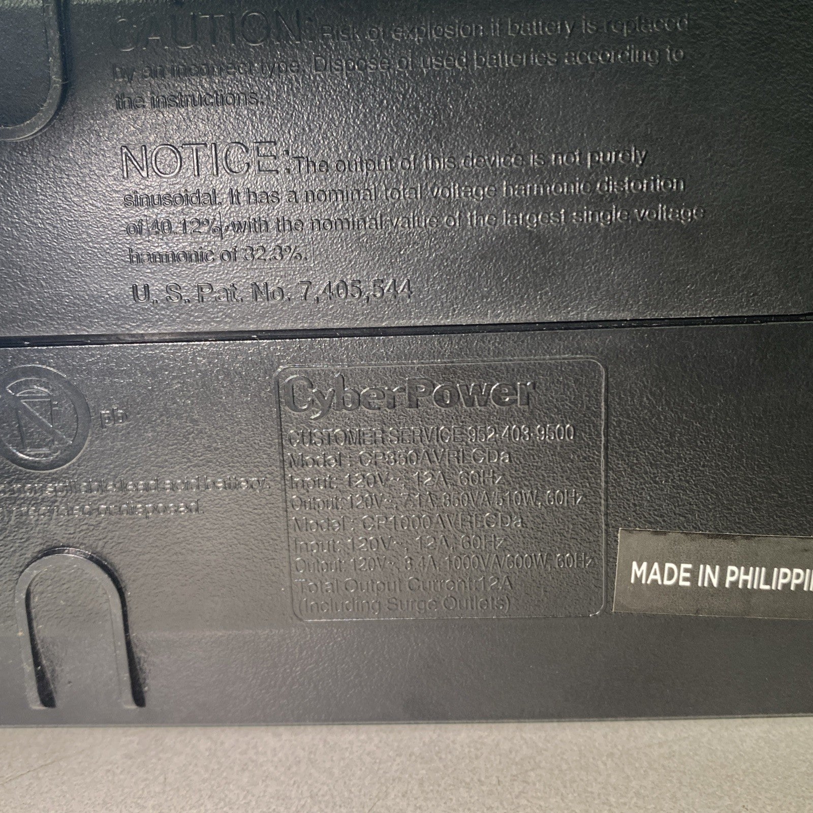 CyberPower CP1000AVRLCDa 1000VA 600W 9 Outlets 4 Surge 120V Tested Needs Battery7