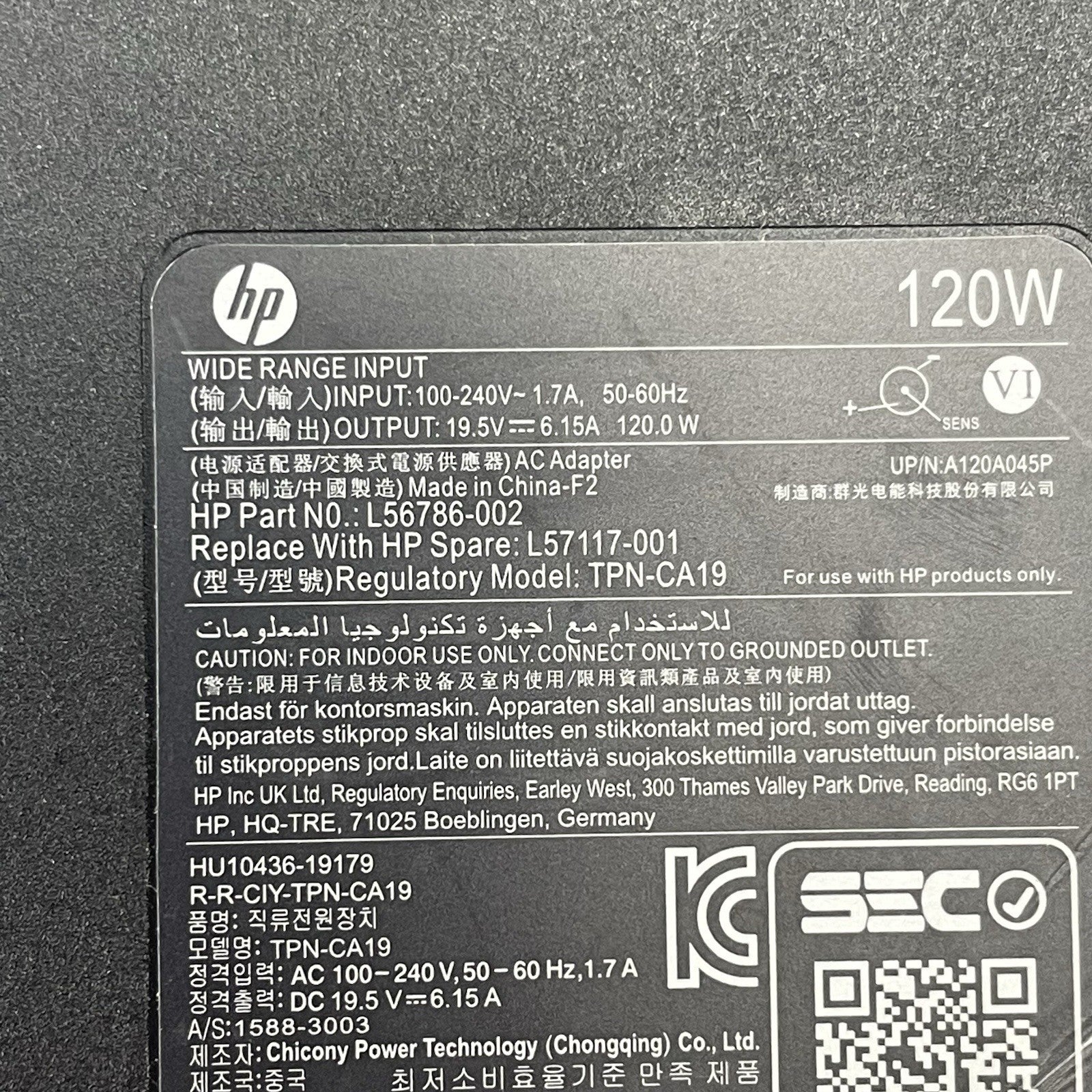HP  TPN-CA19 120W 19.5V 6.15A Slim AC Adapter Lot of 56