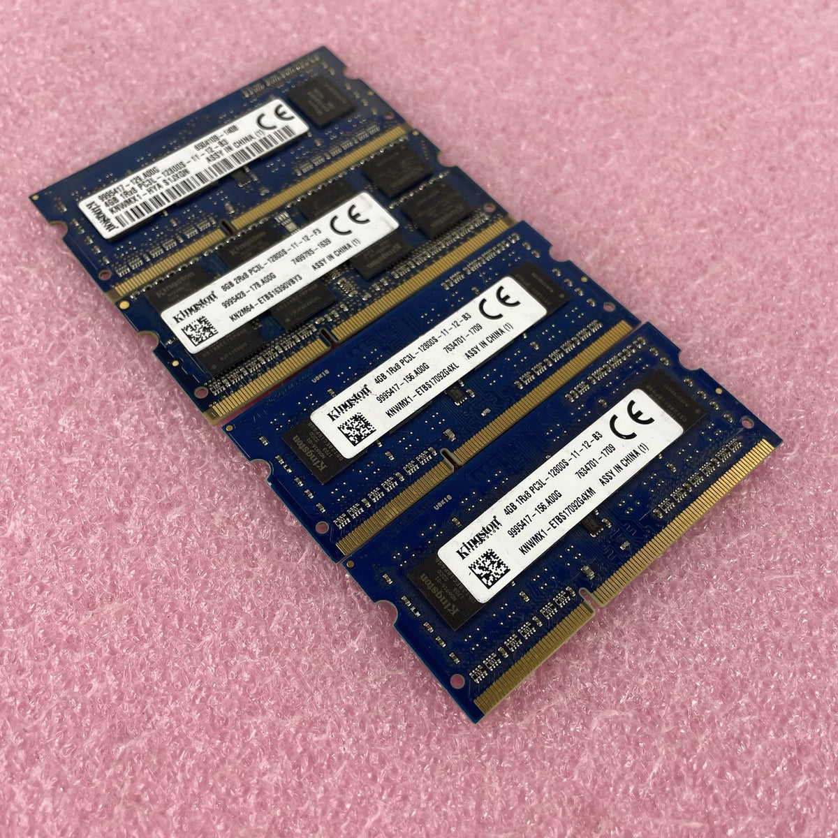 Kingston 4GB DDR3L-1600 PC3L-12800S SODIMM Laptop RAM Mixed P/N Lot of 40