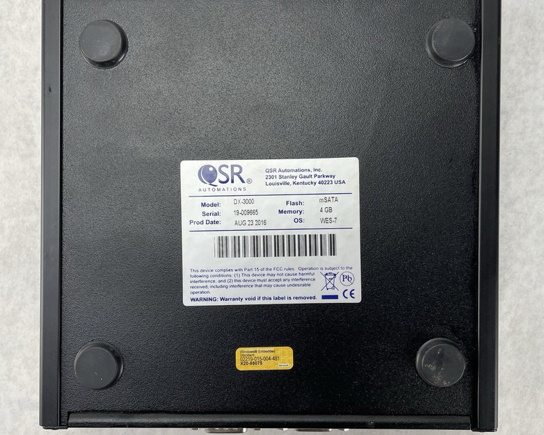 QSR DX-3000 Video Controller AMD G-T40R 1.00 GHz 4 GB RAM No SSD/OS/AC
