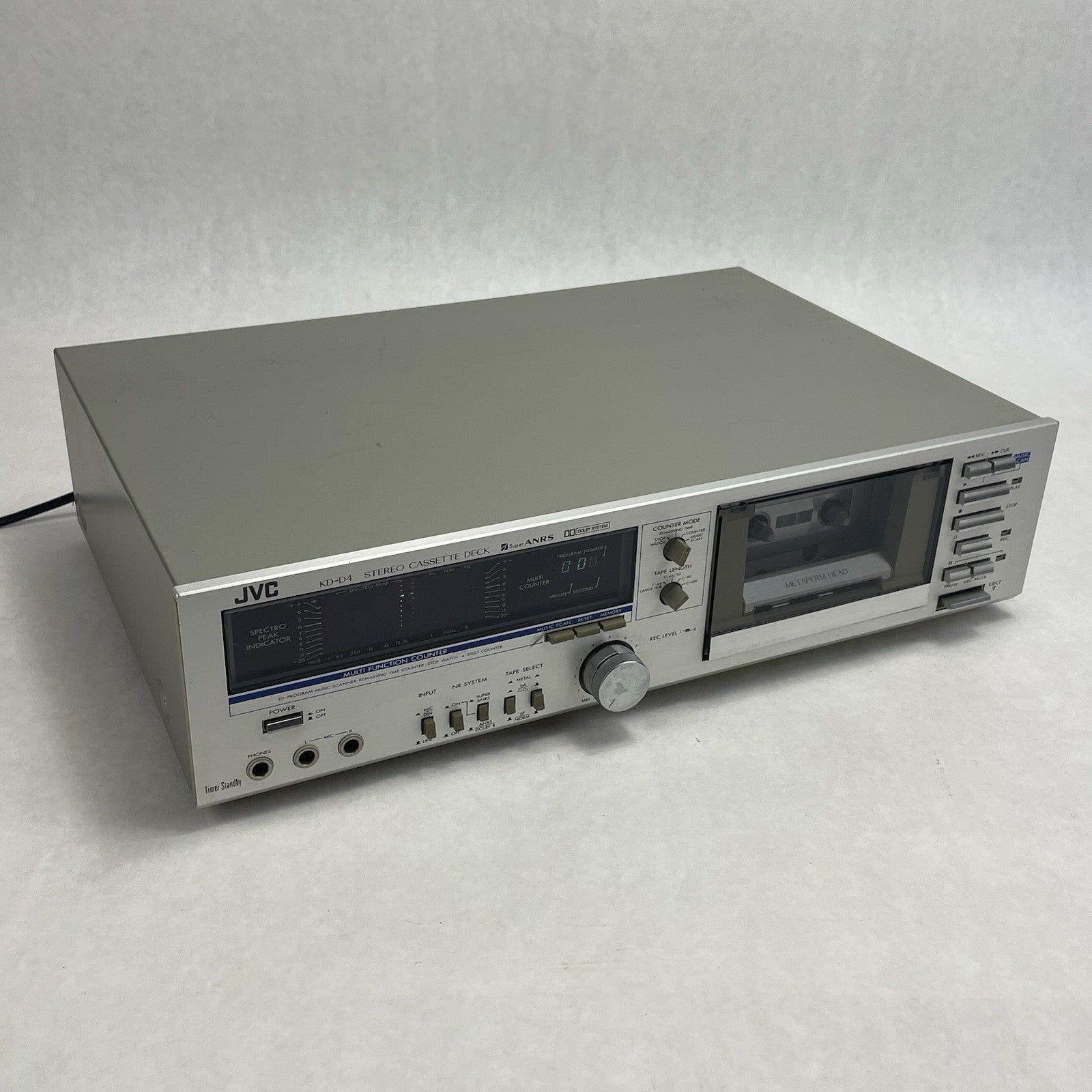 JVC KD-D4J Stereo Cassette Deck Tested For Parts0