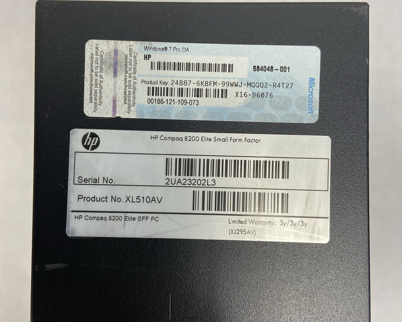 HP Compaq 8200 Elite SFF Intel Core i5-2400 3.1GHz 4GB RAM No HDD No OS