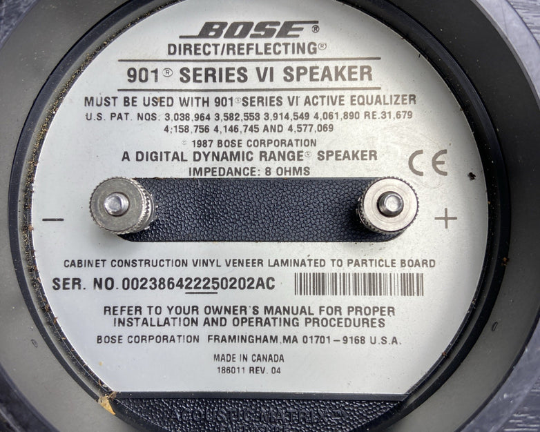 Bose 901 Series VI Speakers Pair - Tested and Working