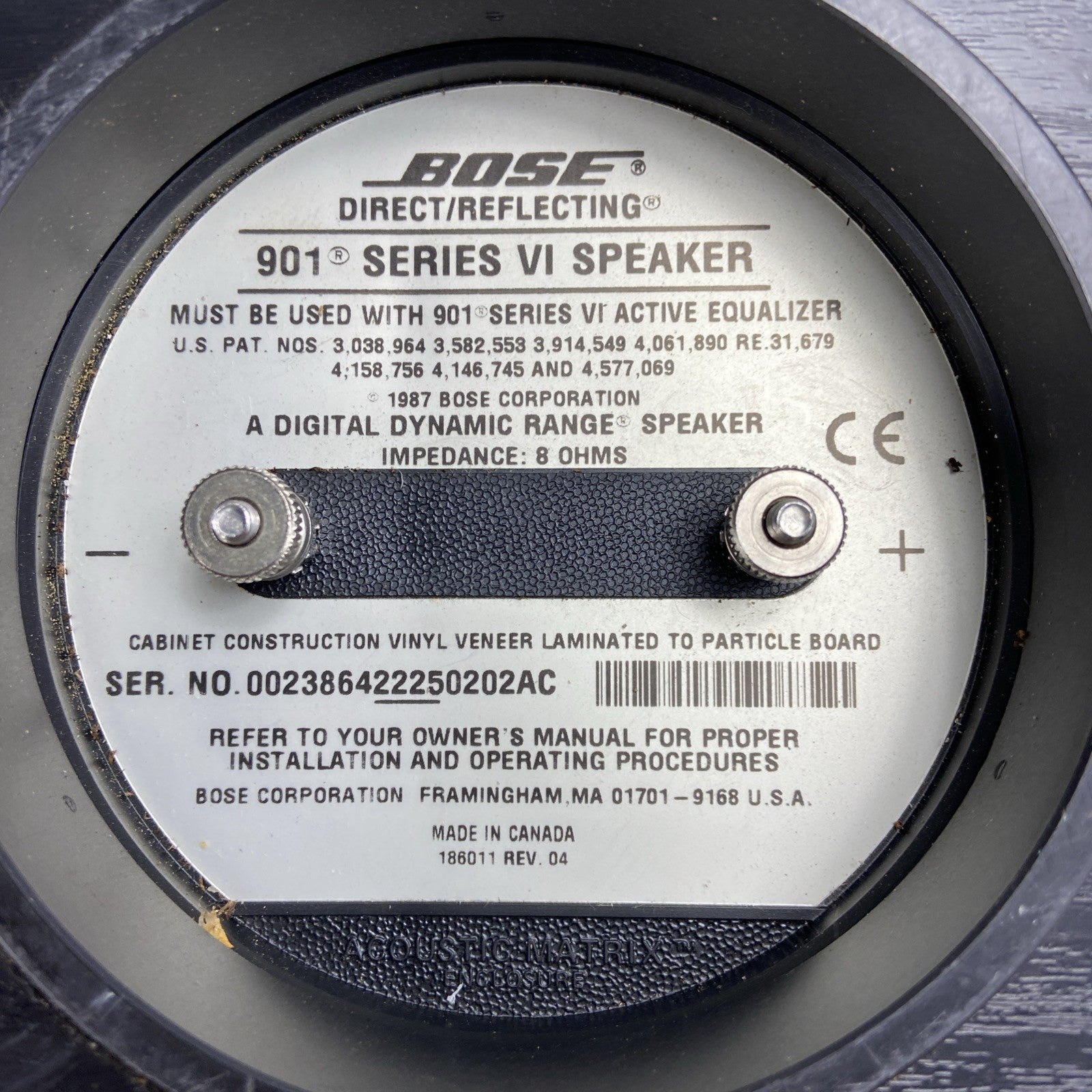 Bose 901 Series VI Speakers Pair - Tested and Working