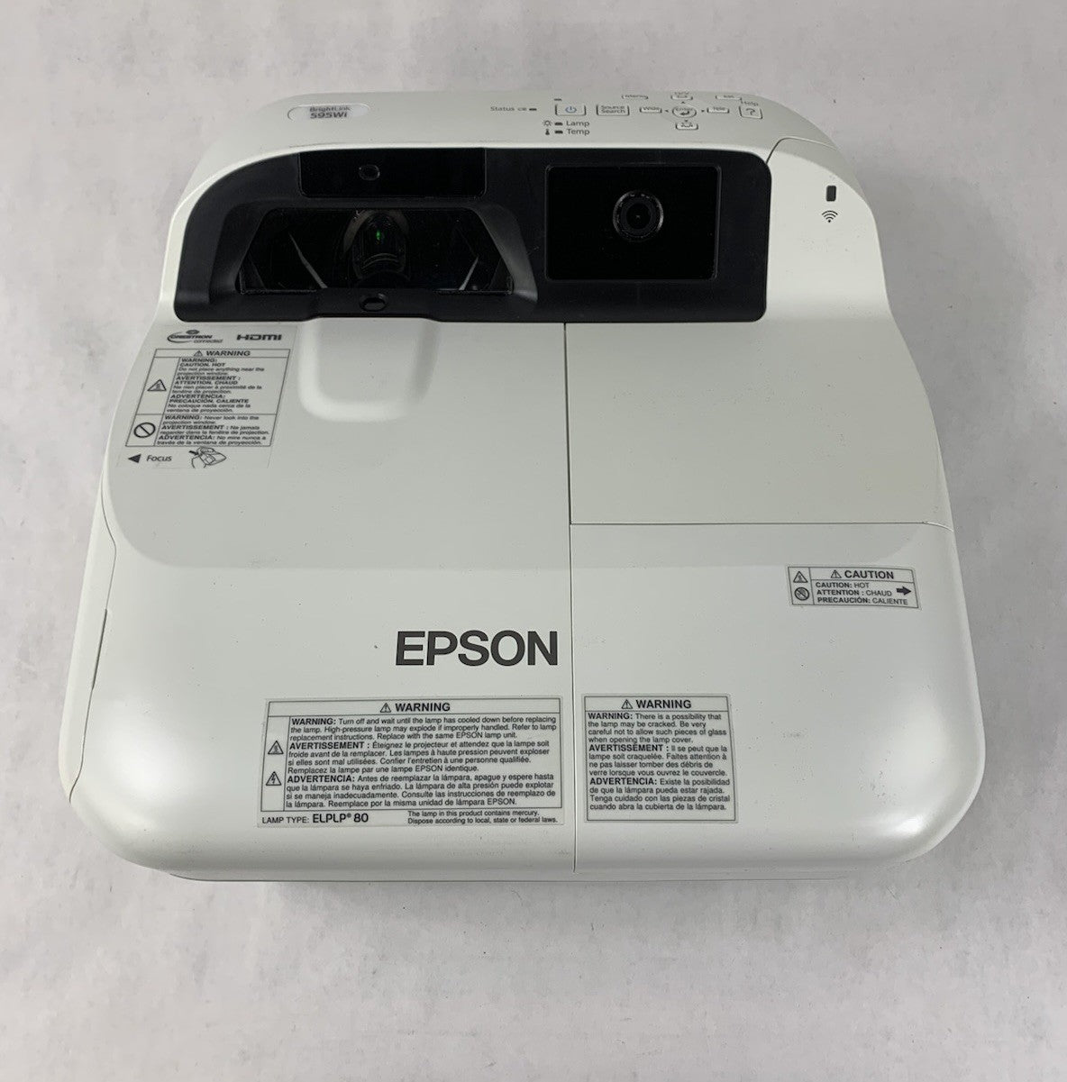 Epson BrightLink 595Wi H599A LCD Lamp Projector 1610 Lamp Hours - No Remote5