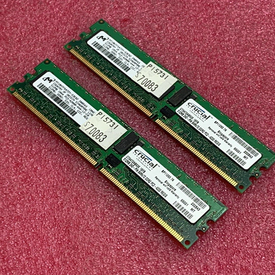 Micron (Lot of 2) 512 1Rx4 PC2-4200R-444-12-C0 Server Ram MT18HTF6472Y-53EB2